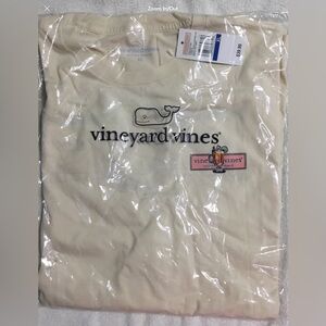 Vineyard Vines Hot Toddy Logo Box Long Sleeve Tee White Cap Grey Size XL